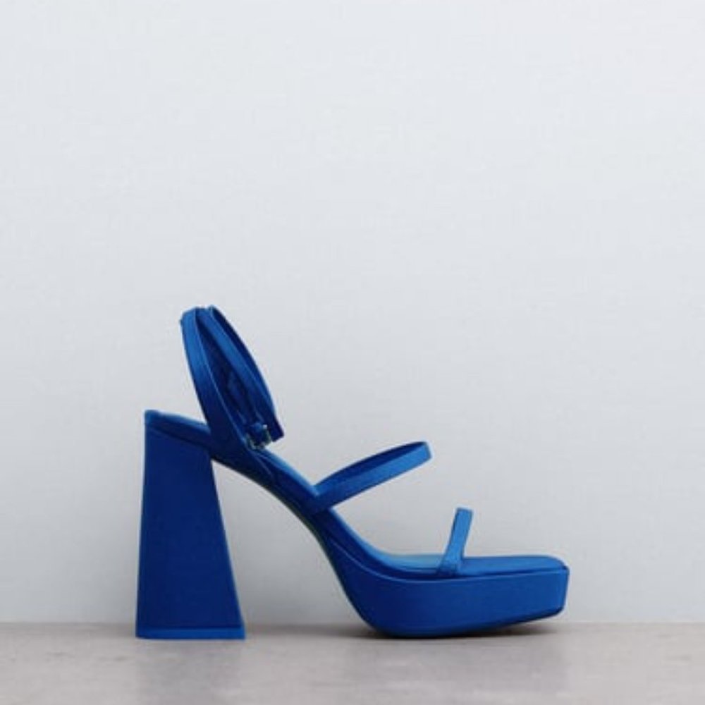 Zara Strappy Chunky Platform Heeled Sandals